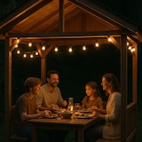 thumbnail of Illu-/Partylichterkette 20m Außen Terrasse Garten 30 ultra-warmweiße LED Kugeln