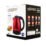 thumbnail of Bouilloire électrique 1.8L inox sans fil Rouge  HA5525-RED usage non-intensif Hagen