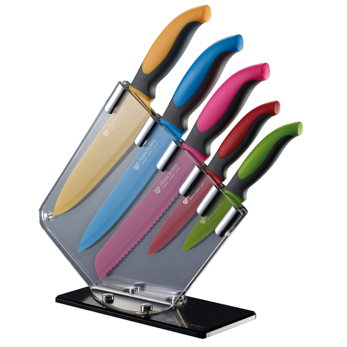 GRÄWE Messerblock 6-tlg., Serie Cleancitchen