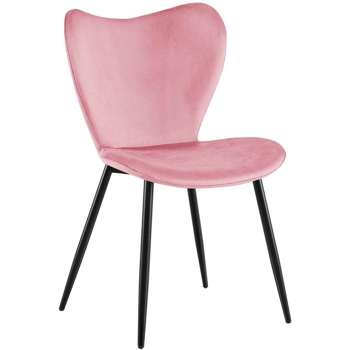 CHEFGASTRO Esszimmerstuhl ZAPOPAN Samt HxBxT 80x50x58cm Rosa Küchenstuhl