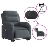 thumbnail of vidaXL Massagesessel mit Aufstehhilfe Elektrisch Dunkelgrau Samt