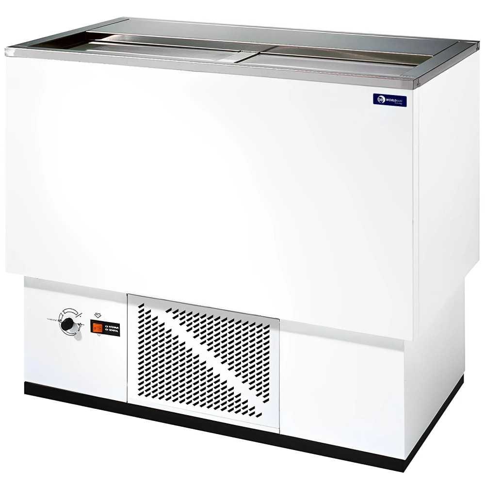 Botellero refrigerado industrial 1 m WORLDMAI para hostelería. Enfriador de botellas profesional de 2 puertas para bar y restaurante.