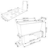 thumbnail of Prosperplast - Rechteckige hohe Pflanzgefäß-Jardiniere 30L mit Selbstbewässerung, Farbe Dunkelocker, 60 x 25 x 46 cm, mit Beinen