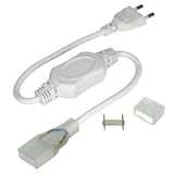 thumbnail of Jandei – Kit Conexión para Tira LED Ancha 20x8mm 220V, Potencia Máx 15A 3300W y 276 LEDs/metro, Incluye Enchufe, Pincho Conector y Tapón Final
