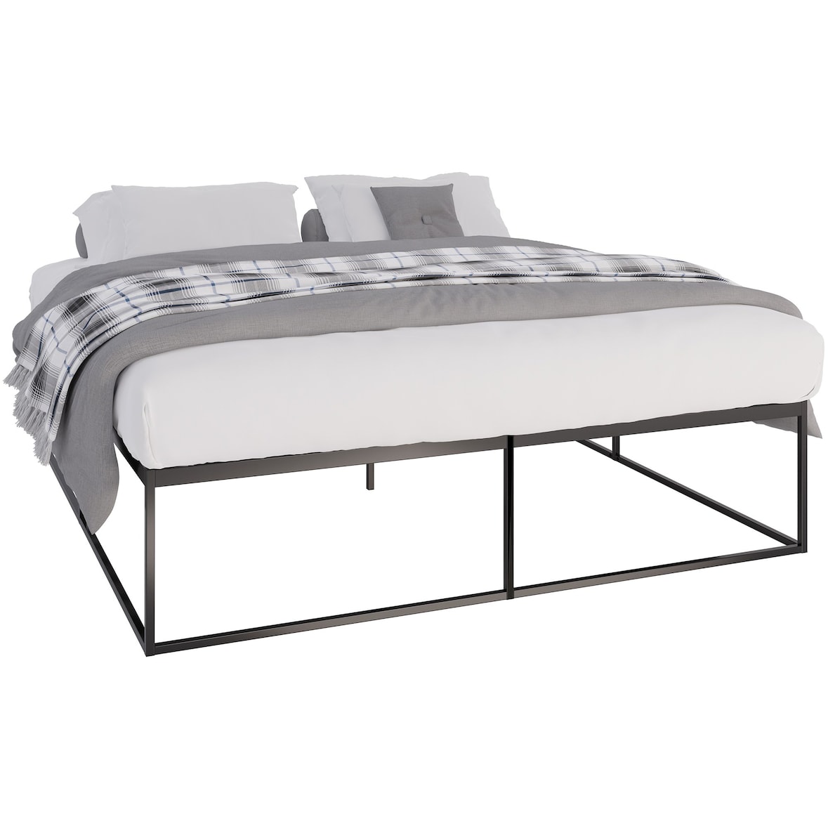 Letto in metallo Scala nero/200x180x46 cm