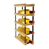 thumbnail of PROREGAL Modulares Weinregal VINOTECA MOD METAL | HxBxT 42,5x12,5x24,5cm | 1x4 Flaschen | Massives Kiefernholz | Natur | Flaschenregal
