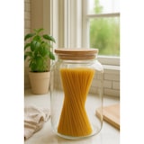 thumbnail of Tarro de cristal con tapa de madera 2,4 L - Ideal para guardar alimentos e ingredientes en la cocina - Transparente