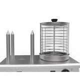 thumbnail of METRO Professional Hot-Dog-Maker mit Brot-Heizstäben GHM2001, Edelstahl / Glas, 54 x 30 x 39 cm, 550 W, lebensmittelecht, mit Tragegriff, silber
