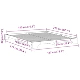 thumbnail of vidaXL Bedframe Bruin 180 x 210 cm Massief grenenhout