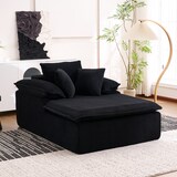 thumbnail of Ergonomischer Relaxsofa 177x122x92 cm Schwarz aus Cordura, Kein Montageaufwand, Luxus Komfort, Breite Armlehnen