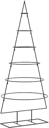 thumbnail of vidaXL Metall-Weihnachtsbaum für Dekorationen Schwarz 180 cm