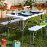 thumbnail of Bierzeltgarnitur für 4 Personen - 112 x 61 cm Bierbank Set - Tisch mit 2 Bänken