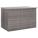 thumbnail of Helloshop26 - Caja de almacenamiento de jardín gris 150 x 100 x 100 cm resina tejida 02_0013085