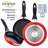 thumbnail of BERGNER - Set aus 3 Pfannen Ø16/Ø20/Ø24 cm aus gepresstem Aluminium, geeignet für Induktion Navy Red 3-teiliges Set runde Backformen Ø12/Ø18/Ø22 cm