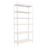 thumbnail of SimonRack Metallregal, 2500x1100x500 mm, 6 Ebenen, Metallboden, 200 kg Biegepunkt, Weiss - Simonclick