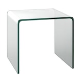 thumbnail of COSTWAY Beistelltisch aus Glas, Nachttische, U-förmig, Tisch aus transparentem Glas, quadratisch, Wohnzimmertisch