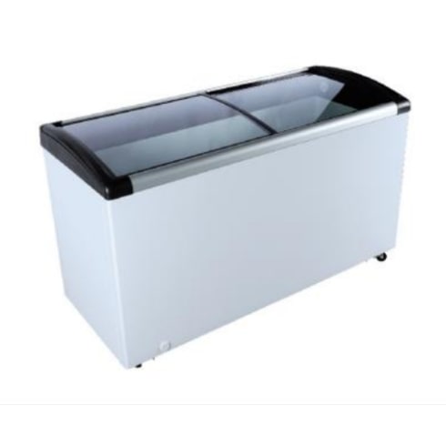 Arcón congelador puerta cristal curvo de 293 litros