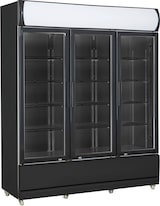 thumbnail of Mobiler Kühlschrank mit 3 Glastüren Getränkekühlschrank Gastro 1065 L +1/10°C ISO 45 mm Schwarz