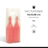 thumbnail of Tasche 2 Plastikflaschen gefrostet ausgeschnittene Griffe 16+ 4/4 x 46 cm pro 1000 - Gimex