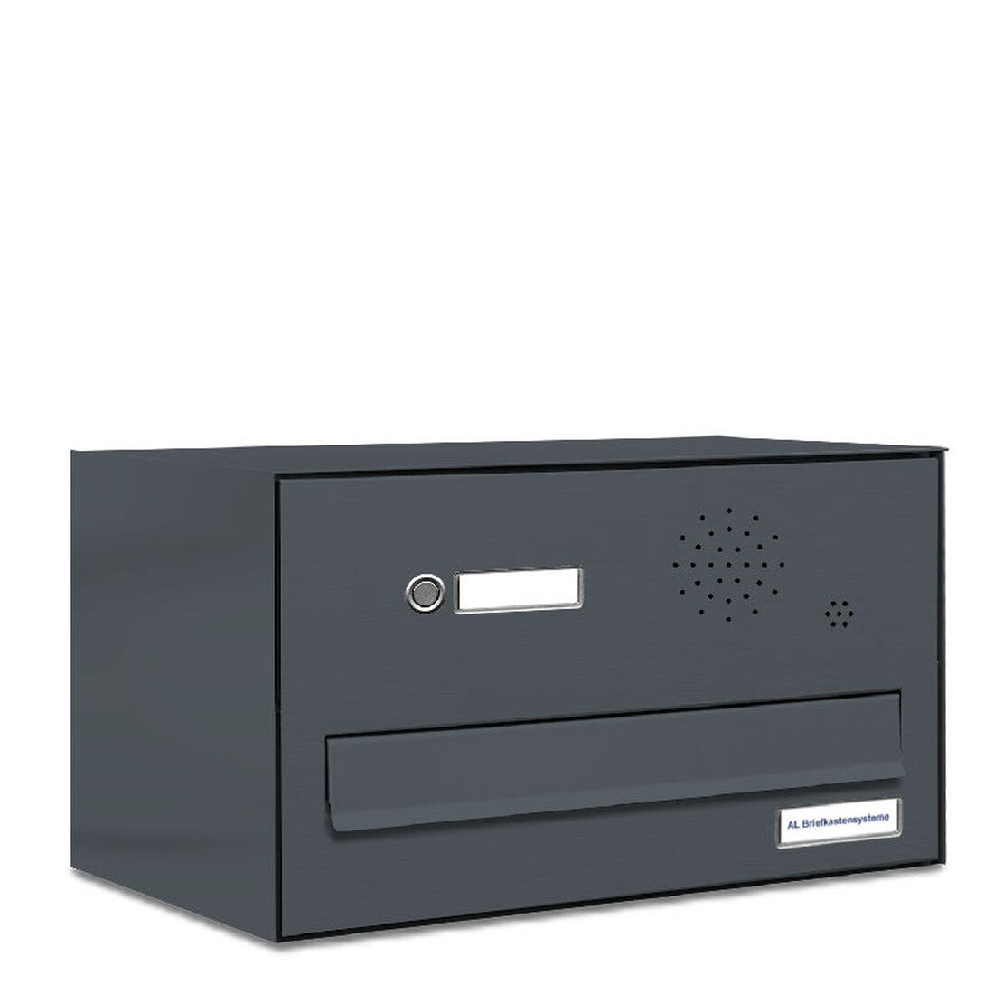 AL Briefkastensysteme 1 Fach Premium Durchwurf Briefkasten in RAL 7016 Anthrazit Grau, Post A4, robust, wetterfest, Artikelnummer: 132P1DZ1KSP7016