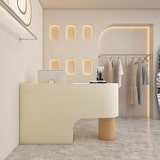thumbnail of Bar Theke Rezeption Registrierung Empfangstresen Anmeldetresen Beige 160*60cm