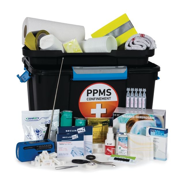 Mallette de secours confinement PPMS 50 personnes