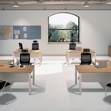 thumbnail of Rocada mesa de oficina serie total 180x80 aluminio/blanco