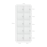 thumbnail of PROREGAL MegaDeal 10x Casier métallique verouillable CUBIC, HxLxP 35x35x35cm, Gris, Armoire à casier cube, consigne polyvalente, vestiaire