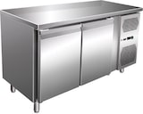 thumbnail of Gastro Edelstahl Kühltisch Kühltheke 2 Türen 115 L -2/+8°C Umluftkühlung