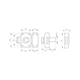 thumbnail of Verrou pour porte d'entrée Transit 2 à bouton et cylindre 50 mm