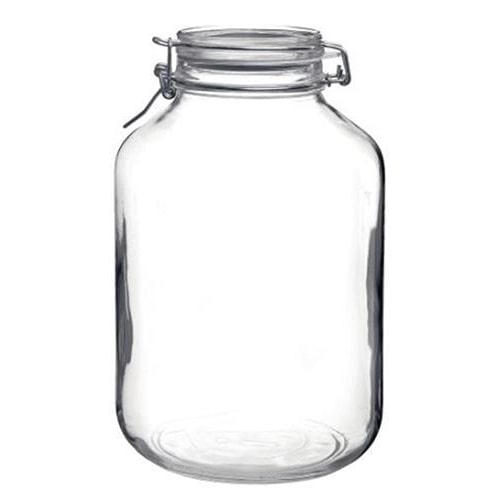 FIDO Einmachglas, Glas, 280 mm, 5 L, mit Bügelverschluss und Gummiring, transparent