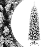 thumbnail of Schlanker Künstlicher Weihnachtsbaum Beschneit Grün 150 cm PVC