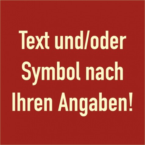 Dreifke® Schild, Brandschutzzeichen - Text nach Ihren Angaben,Kunststoff,nachl.,160-mcd,148x148mm