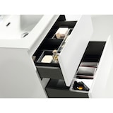 thumbnail of Alpenberger Waschbecken mit Unterschrank | Vormontiert Badschrank SoftClose Tür | Keramik Waschtisch Badmöbel Set Gäste-WC | inkl Schubladen Organizer