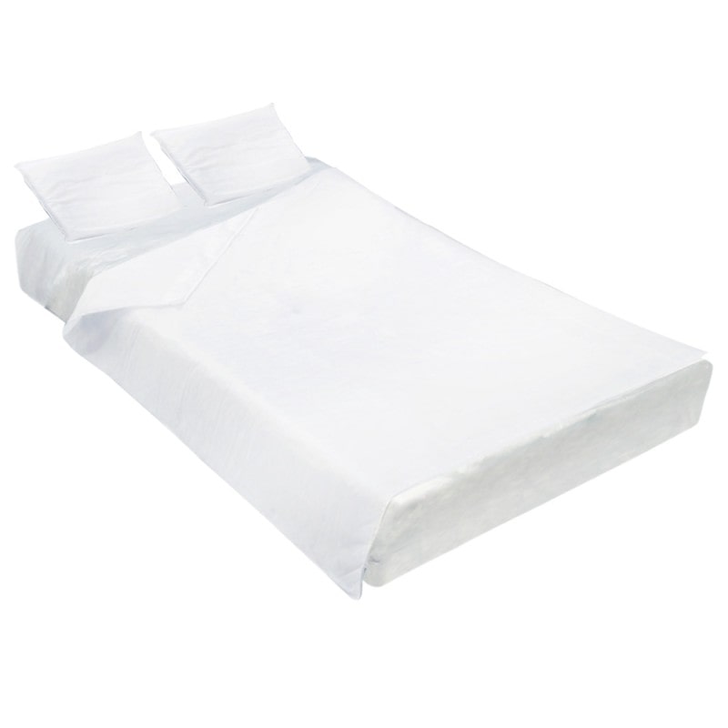 15 Parures de Draps et Taies d'Oreiller Jetables Pour Lit Double, en Tissu non Tissé Doux, 2 draps 220x240 cm et 2 taies d'Oreiller 60x80 cm