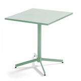 thumbnail of Table de terrasse carrée bistro inclinable en acier vert sauge 70cm - Oviala