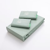 thumbnail of Benetton - Conjunto de cama king 4 peças: lençol plano (260x280cm), lençol justo (200x200cm), 2 fronhas (50x80cm) 100% algodão verde