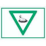 thumbnail of Brutgebiet für Zugvögel Symbol Schild A5 Rückseite selbstklebend