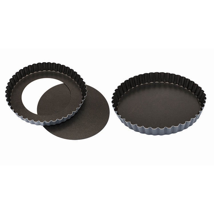 Matfer Exopan geriffelte Kuchen- und Pastetenform mit herausnehmbaren Boden, 24 cm (332225)