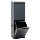 thumbnail of ARREGUI Basic CR204-B Recycling Abfalleimer / Mülleimer aus Stahl mit 2 Inneneimern, 2 Fach Mülltrennsystem, 2 x 17L (34 L), anthrazit/ dunkelgrau