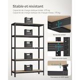 thumbnail of Helloshop26 - Étagère charge lourde à 5 niveaux meuble de rangement en acier montage sans outil étagère de garage pour boîtes à 12_0005569