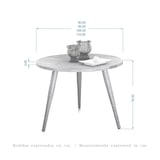 thumbnail of Ócrea Runder Tisch aus massiver Eiche mit 3 Beinen. Beistelltische
