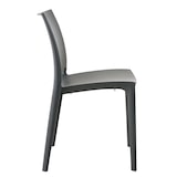 thumbnail of Cadeira de jardim Maya, de plástico cinza escuro