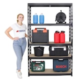 thumbnail of PROREGAL Étagère charge lourde GIANT TIGER, HxLxP 200x120x40cm, 265kg par Niveau, 5 Niveaux, Noir, Étagère robuste de garage, atelier, cave