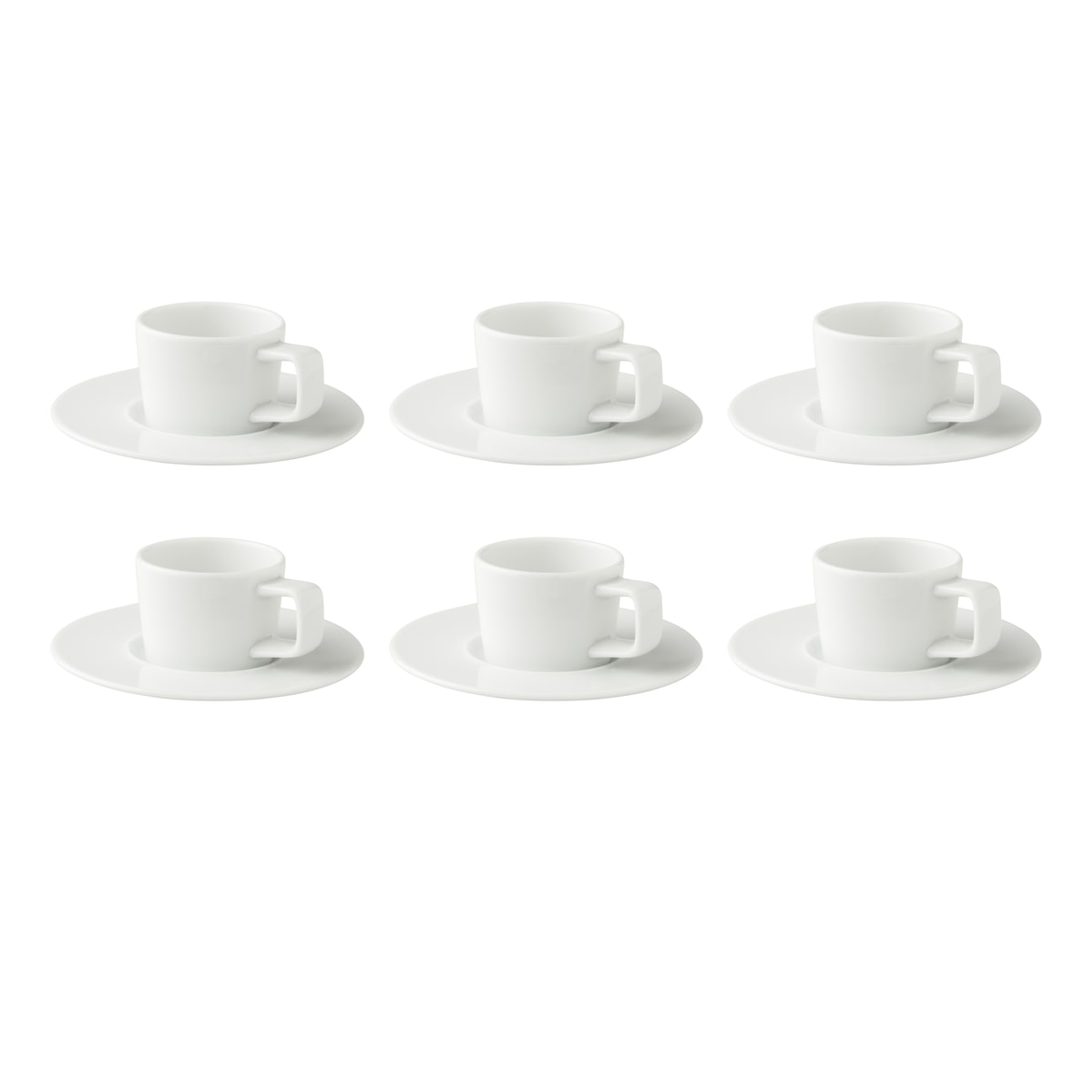 Palmer Espressokop en schotel White Delight 7 cl 13 cm Wit Porselein 6 stuks
