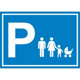 thumbnail of Eltern Kinderwagen Parkplatz Aufkleber waagerecht A3 (297x420mm)