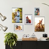 thumbnail of Relaxdays Bilderrahmen 2er Set, 10x15 cm, Passepartout 9x13 cm, Glasscheibe, Fotorahmen zum Stellen & Hinhängen, silber