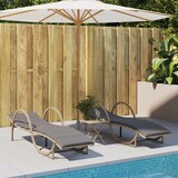 thumbnail of vidaXL Ligbed met kussen 60x199x42 cm poly rattan beige