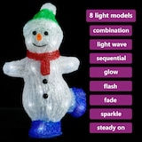 thumbnail of vidaXL Kerstfiguur sneeuwman LED binnen en buiten 30 cm acryl