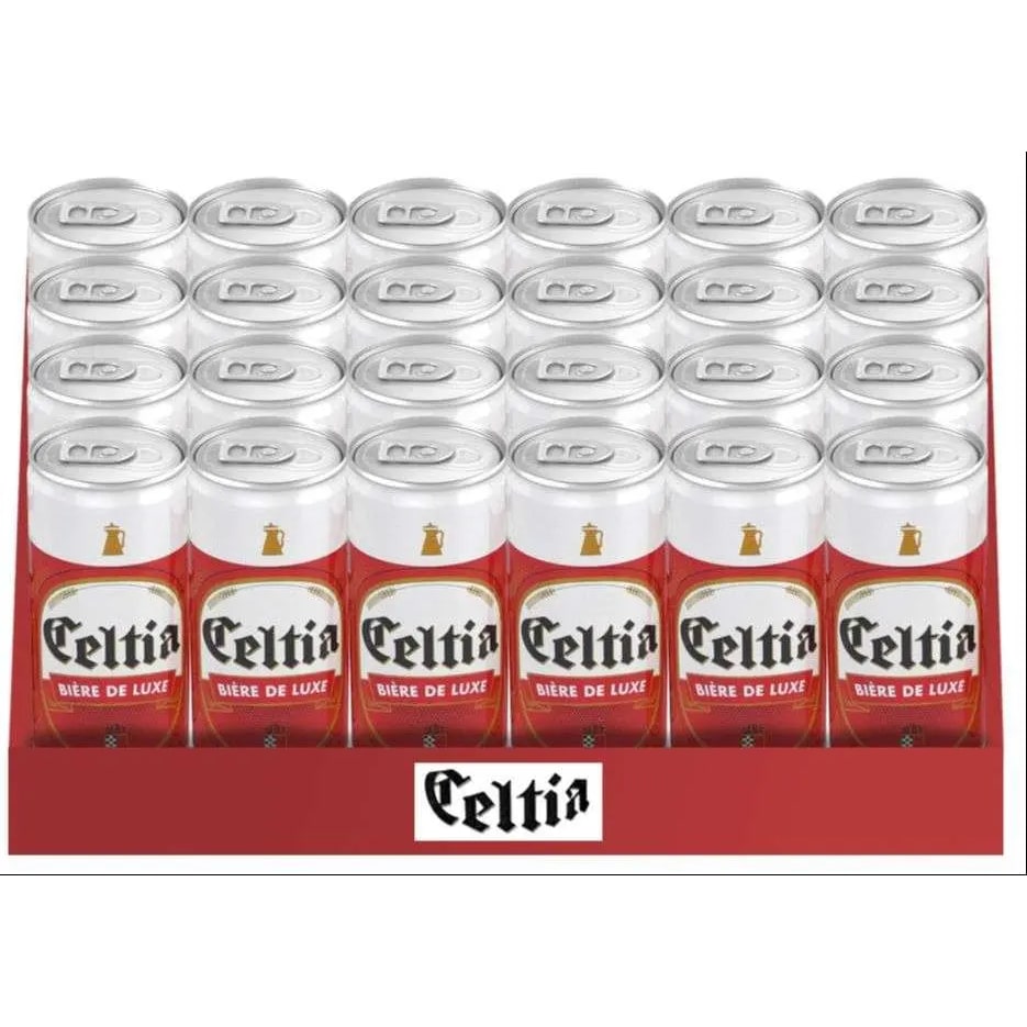 Celtia Bière Tunisienne de Luxe (4 packs de 6 canettes 24CL) - 5% Vol. Alcool, Ingrédients 100% Naturels, Goût Rafraîchissant